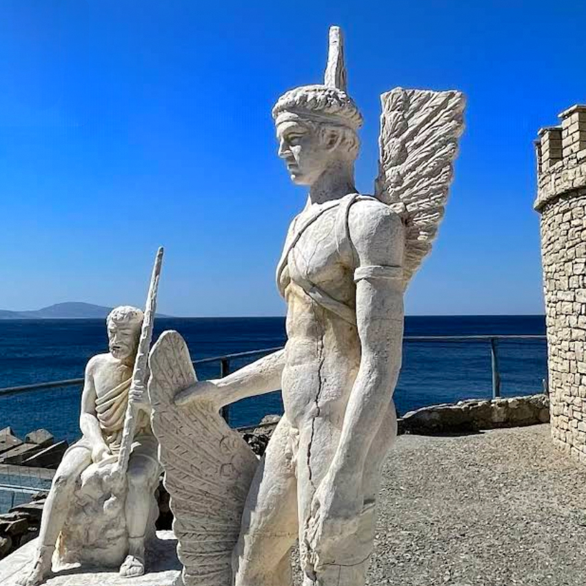 Statur von Daidalos und Ikaros Kreta